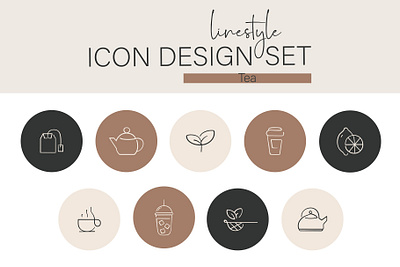 Icon Design Set Tea herb