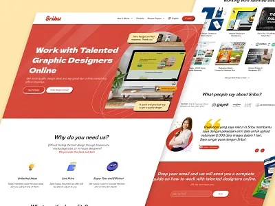 Landing Page SRIBU for freelancer agency agency landing page business website clean company creative agency design agency digital agency digital marketing landing marketing agency minimalism modern portfolio saas seo agency studio ui webdesign
