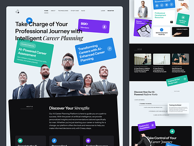 Douleia - AI Enhanced Career Planning Platform Landing Page ai business career job uidesign userinterfacedesign webdesign