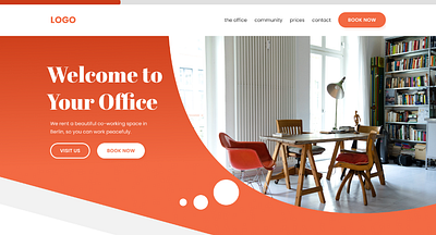 Office Space Website Mockup office ui design visual design website
