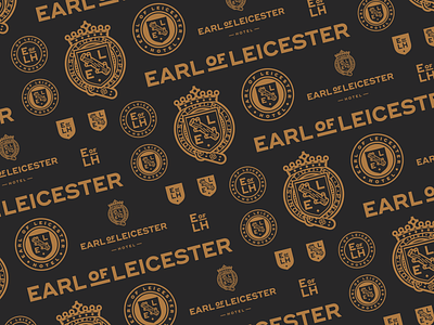 Earl Of Leicester Logo Suite crest crown design emblem illustration log logo logo design matt vergotis shield verg