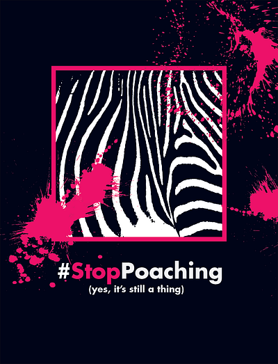 Poaching Awareness Posters graphic design illustrator pink poster vector