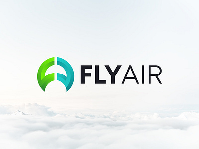 Modern, Minimalistic Flyair Logo Design. abstract logo brand identity branding creative logo gradient logo icon logo logo brand logo design logo mark logo type logos minimal modern logo popular logo professional logo typography logo unique logo vector visual identity