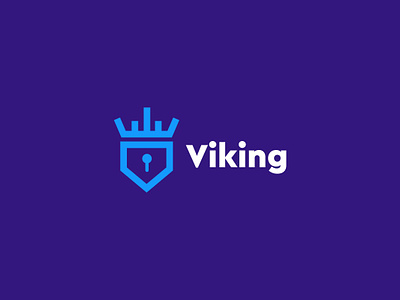 Viking brand mark branding creative cyber king lock logo logo deisgn logo maker logos modern protection safe secure shield symbol