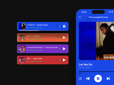 Spotify Music Playing Card Redesign app apps colors design mobile mobile design music music player app music playing card playlist redesign songs spotify ui uiux user interface