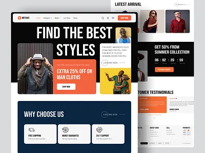 E-commerce Fashion Website Landing Page 👨‍👧‍👧 catalogue classic clothing e commerce e commerce website ecommerce fashion fashion website fashion website design header landing page market marketplace minimalist shop shopping store style webflow website