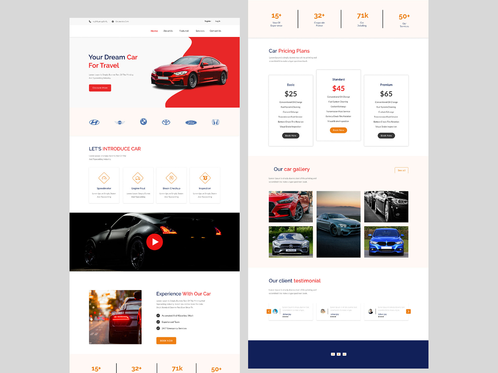 Car Landing page design by Ui Digital Agency52 on Dribbble