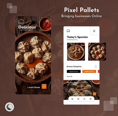 MomoFit a food delivery App branding delivery design fastfood food homepage ui uiux ux