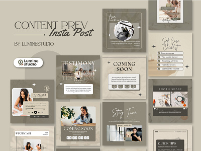 Green Olive Engagement Instagram Template aes aesthetic design graphic design marketing post sosial media story