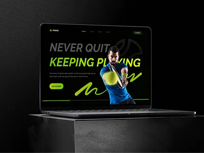 Tennis banner, racket, Wimbledon, landing page, homepage banners design figma homepage landing landingpage modern page pickleball playout landing page racket sport sports website tennis tennis academy ui ux web website wimbledon