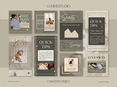 Green Olive Engagement Instagram Template aesthetic design graphic design marketing post sosial media story template