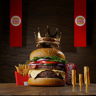 3D Animation "Burger King" 3d branding graphic design logo motion graphics