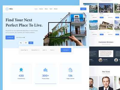 Real Estate Website Design, Landing Page Design web design