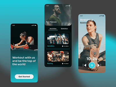 Fitness App UI/UX app ui design fitness graphic design ui uiux