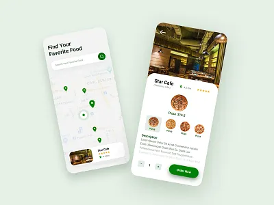 Food Finding App in Your Area app app design business clean delivery app design food food app food delivery food search ios minimal mobile mobile app mobile design restaurant trend ui uiux ux