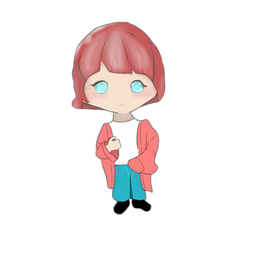 Cute Chibi With Red Hair cute design graphic design