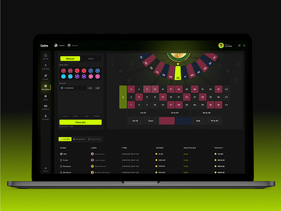 Crypto- Casino Interface (Roulette Page) blockchain casino casino interface casino online chips crypto crypto casino dashboard dice gambling jackpot mines online casino roulette roulette casino roulette online roulette platform ui ux web design