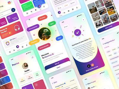 Hashtag generation application app application design graphic design hashtag hashtaggenerate layout ui ux