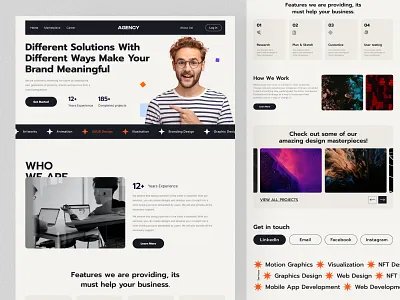 Digital Agency Landing Page agency agency landing page business clean creative creative agency design digital digital agency landing page marketing modern ui uiux ux webdesign website website design