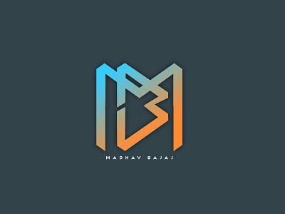 Monogram Logo banner banner design branding business cards design graphic design logo logo design madhav bajaj mb logo mockup design photoshop post design social media