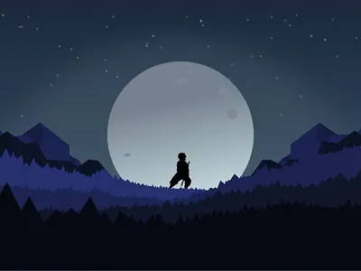 Demon slayer Tanjiro Kamado Vector art on Figma. demon slayer design figma graphic design moon tanjiro kamado vector