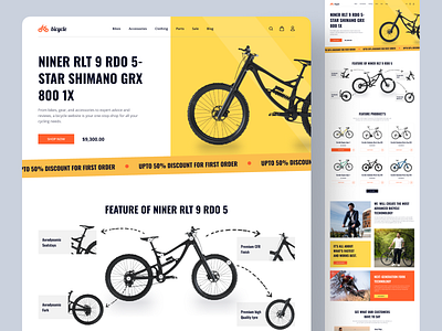 Bicycle Store Website artiflow bicycle bike car clean design design agency ecommerce eshop freelance designer halal halal creative halal design islamic online shop online store popular design rental website uiux design web design website