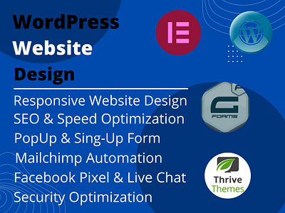 You will get a WordPress website using WordPress and Elementor blogwebsite businesswebsite ecommerce elementorlanding elementorpro responsivewebsite squeezepage woocommerce wordpress wordpresslanding wordpresswebsite