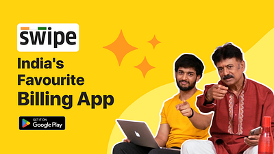 India's Favourite Billing App billing branding design graphic design gst illustration invoicing swipe