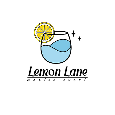 Lemon lane logo design 2d design brandidentity branding design fancy glass graphic design illustration lemon logo design trendy