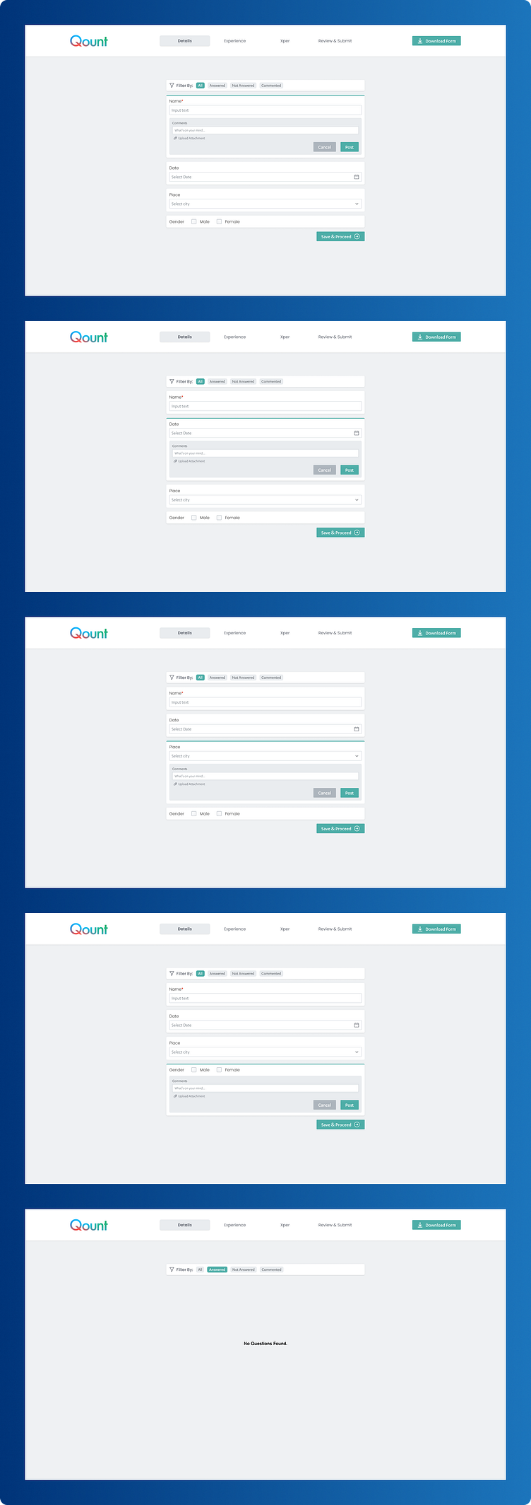 Form sample prototype design by Shankhar Das on Dribbble