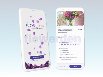 Florist App Design app branding design graphic design illustration logo typography ui ux web design