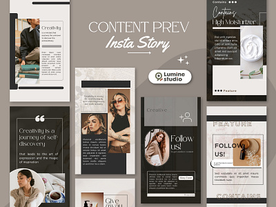 Deep Brown Beauty Aesthetic Instagram Template aesthetic design design graphics marketing post sosial media story