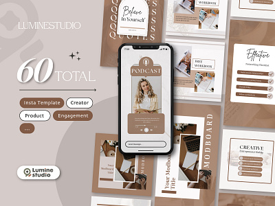 Brown Engagement Instagram Template aesthetic design graphic design marketing post sosial media story