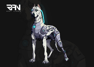 Custom robot, mecha and cyborg character animal robot art cartoon custom robot cyborg dog illustration mecha robot