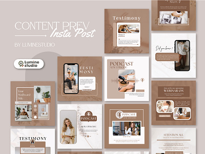 Brown Engagement Instagram Template aesthetic design graphic design marketing post sosial media story