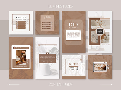 Brown Engagement Instagram Template aesthetic design graphic design marketing post sosial media story