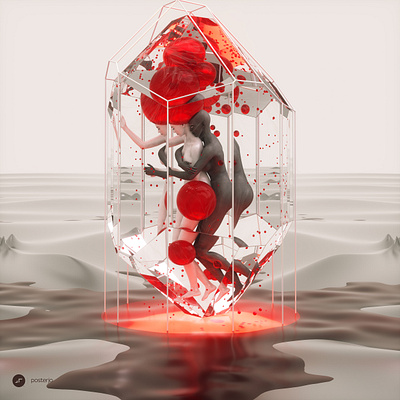 newgen posterjo #133 3d cinema4d crystals joansterjo octane posterjo render