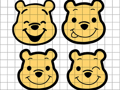 winnie the pooh face outline