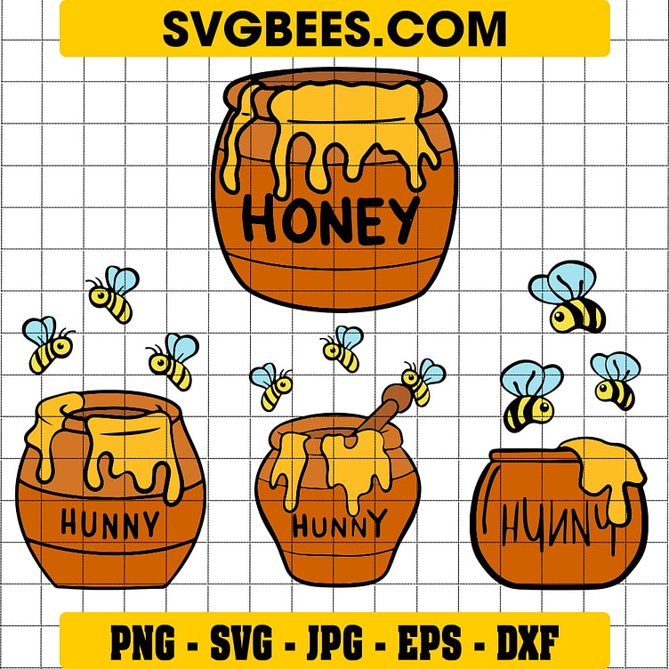Winnie The Pooh Honey Pot SVG by SVGbees: SVG Files for Cricut
