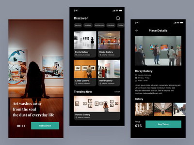 Art Gallery App app branding dashboard design illustration logo ui ux vector website