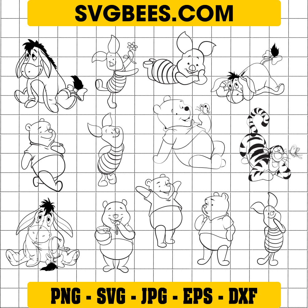 Winnie The Pooh SVG Files for Cricut by SVGbees: SVG Files for