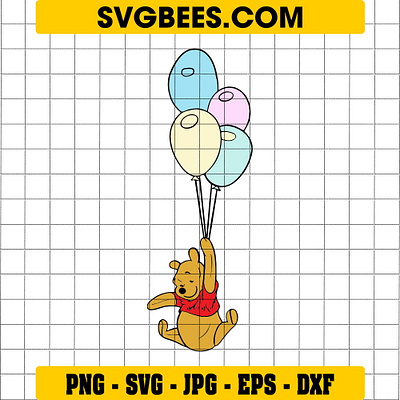 Winnie The Pooh With Balloon SVG svgbees winnie the pooh with balloon svg