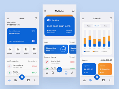 E-Wallet Mobile App app branding dashboard design illustration logo ui ux vector website