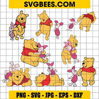 Pooh and Piglet SVG pooh and piglet svg svgbees