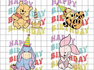 Winnie The Pooh Birthday SVG svgbees winnie the pooh birthday svg