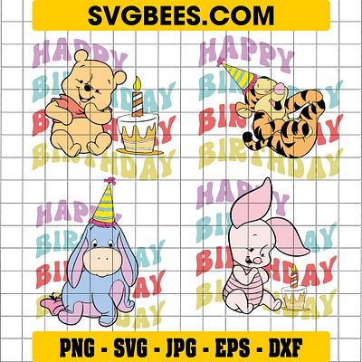 Winnie The Pooh Birthday SVG svgbees winnie the pooh birthday svg