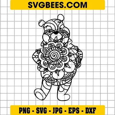 Winnie The Pooh Cricut SVG svgbees winnie the pooh mandala svg