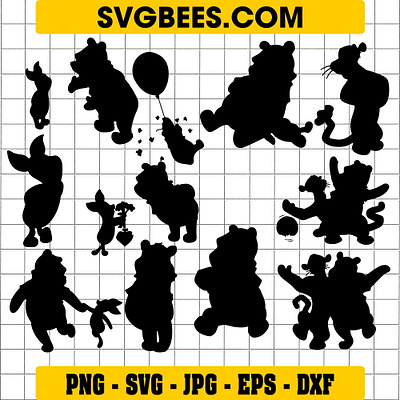 Winnie The Pooh Silhouette SVG svgbees winnie the pooh silhouette svg