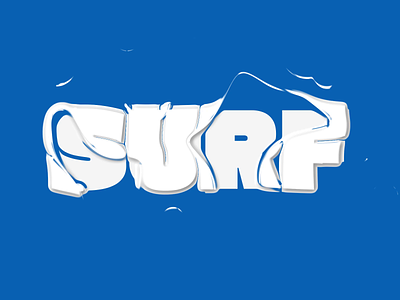 Surf's Up! after effect animation blue drop gif motion motion design motion graphics ocean summer sun surf type typography water