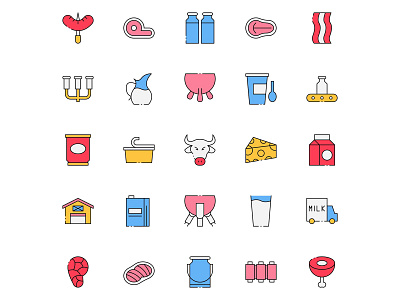 Free Cow Farm Icons cow farm cow icons dairy products design farm icon free download free icons free vector freebie illustration illustrator vector vector design vector download
